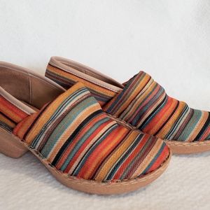 Softstep Multicolored Platform Fabric Striped Wedge 9M